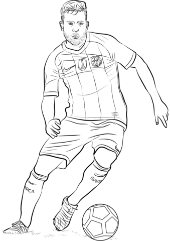 Jordi Alba Coloring Page